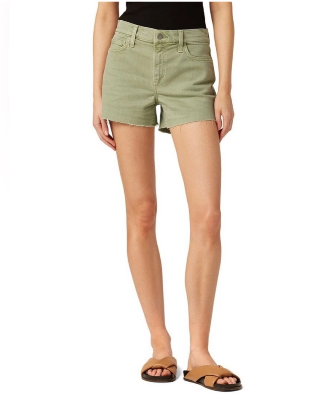 Joe's Jeans Light Olive Green Denim Cutoff Shorts